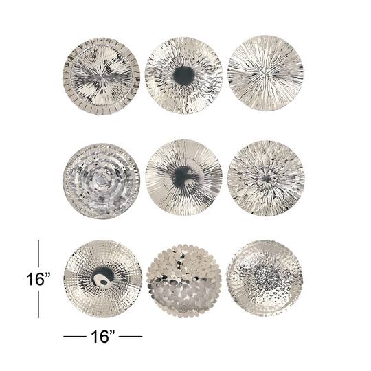 Silver Stainless Steel Glam Wall Décor Accent Set